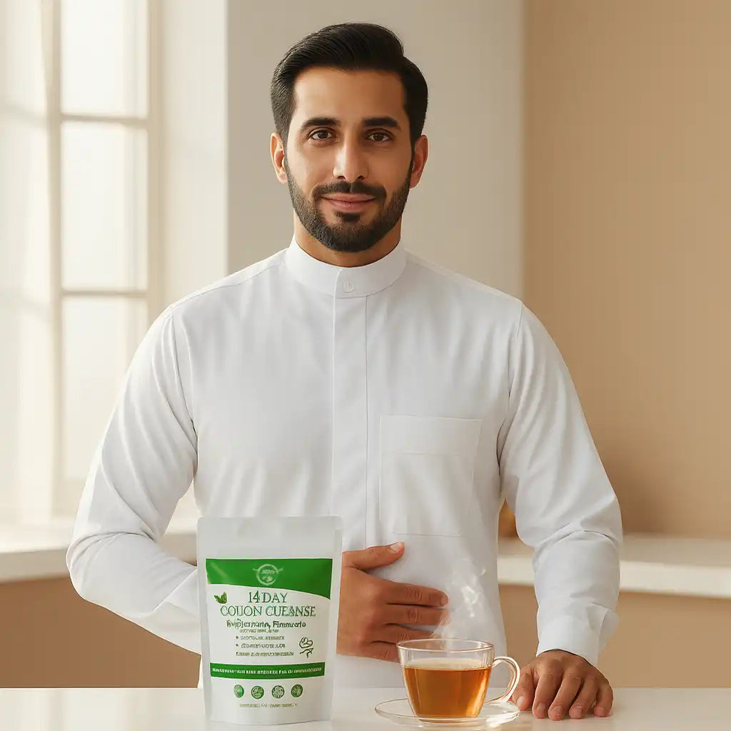 شاي منظّف القولون لمدة 14 يومًا – راحة بطنك تبدأ من أول كوب!